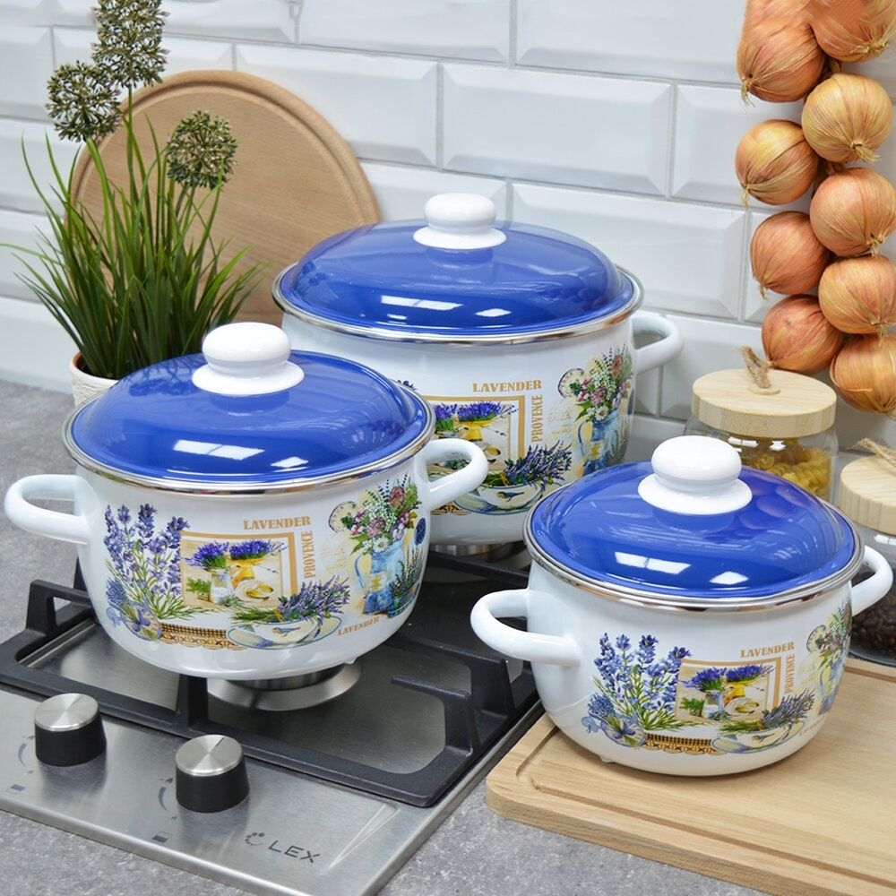 Набор кастрюль "Горная лаванда" №19