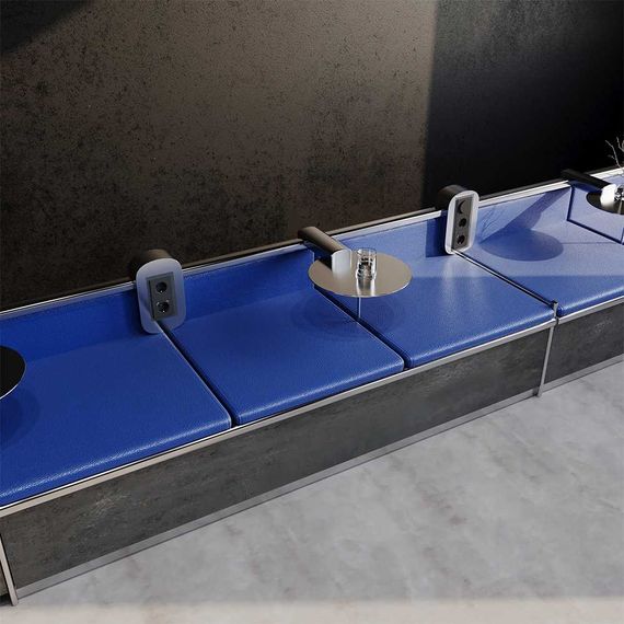 Рамка стеклянная Voltum S70 на 3 поста, (черный,стекло) VLS110308