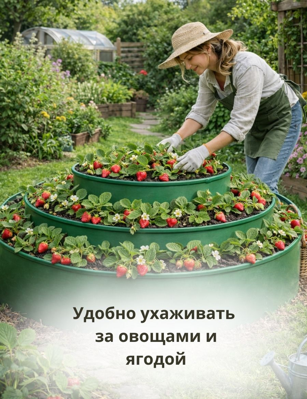 Грядка садовая 3-х ярусная (ЭКОНОМ)