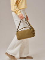 Замшевая сумка Solea DBR 31365 белый мох