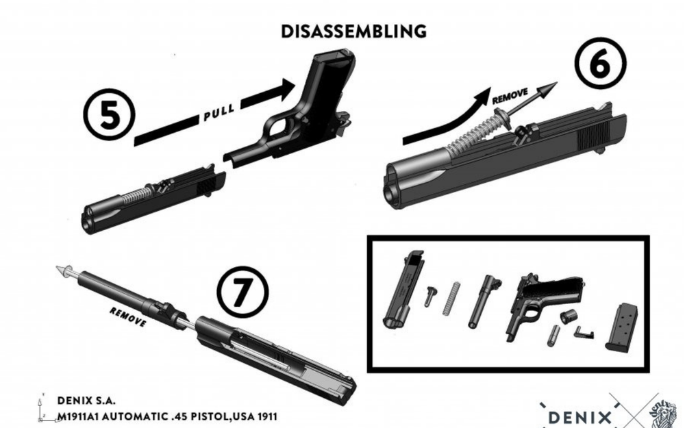 Denix Пистолет автоматический М1911А1, США Кольт, 1911 г.