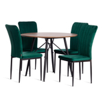 Стул VERTER (mod. BC577-DC) металл, флок, 41 х 52 х 95 см, Green (зеленый) HLR56 / черный