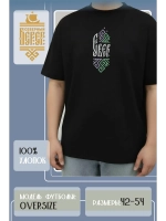 Футболка с вышивкой черная Север Сияние