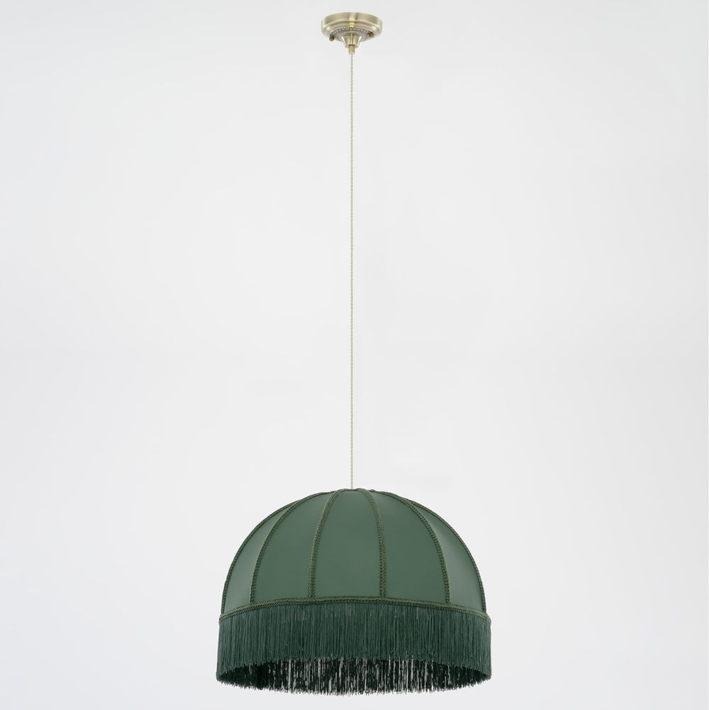 Citilux Базель CL407032 Подвесной светильник бронза с зелёным абажуром