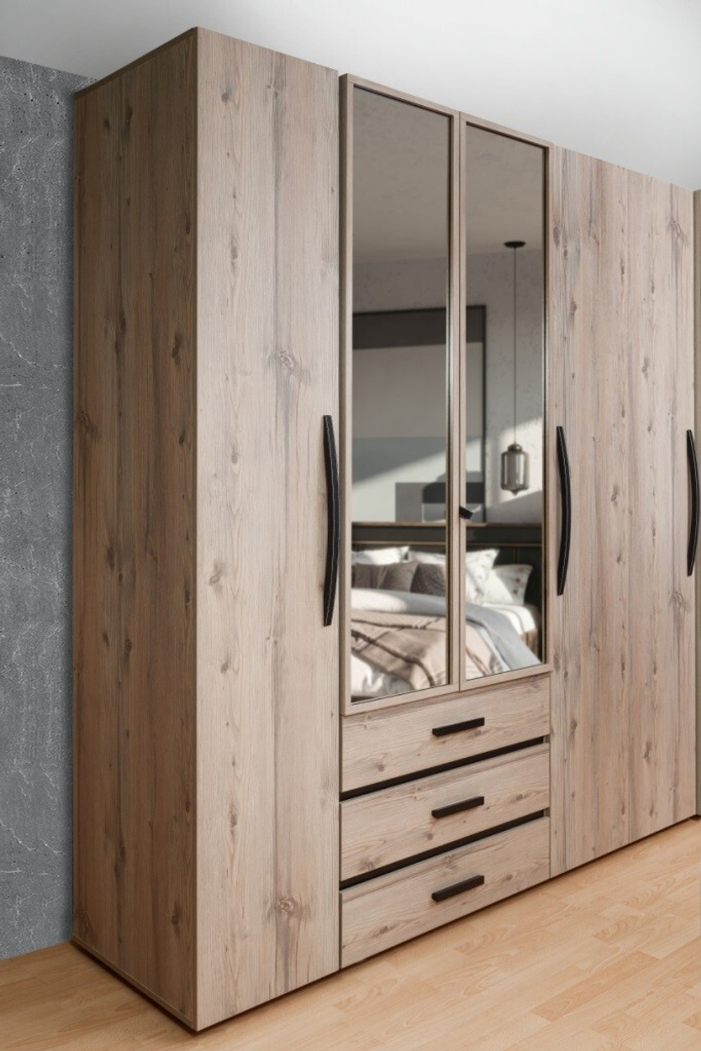 Шкаф для одежды и белья Nature 555, гаскон пайн