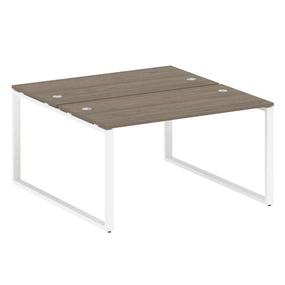 Metal System Рабочая станция на О-образном м/к БО.РАС-СП-2.3 Вяз Благородный/Металл Белый 1400*1475*