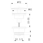 Донный клапан Abber AF0012G Золото матовое