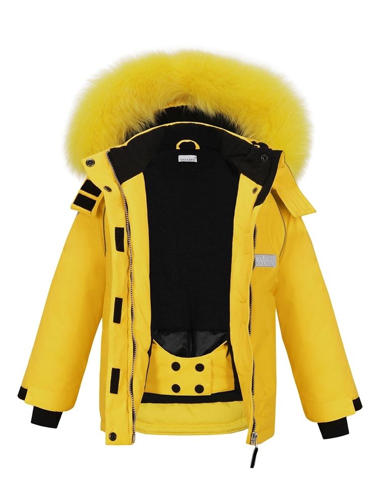 Ярко-желтая зимняя куртка Stylish Amadeo