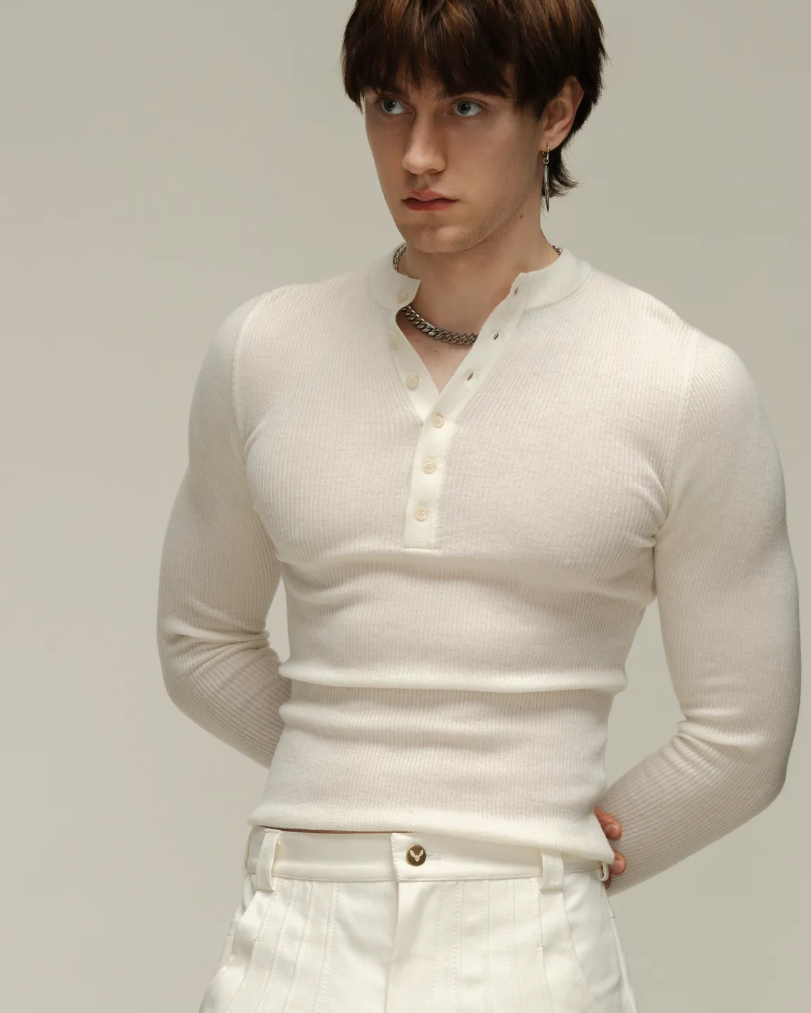 Кремовый лонгслив 