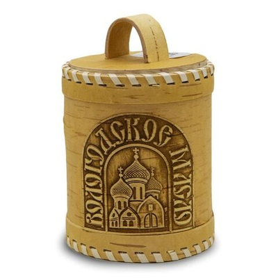 Вологодское масло 82,5% 400 гр в берестяном туесе ВМК