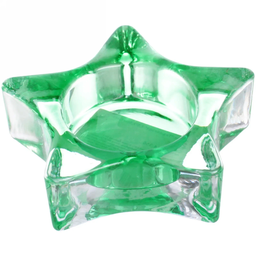 Подсвечник «Tea-звезда» 7,5*2,5см цвет зеленый