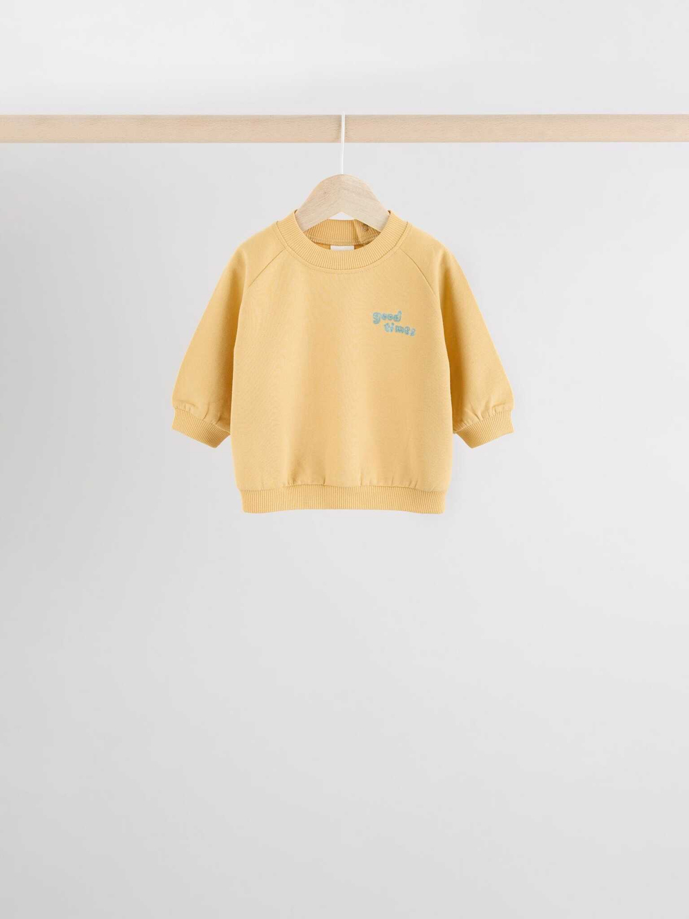 Лонгслив и брюки в комплекте для малышей Next B87-318, 3 шт., Бежевый, Голубой, Оранжевый