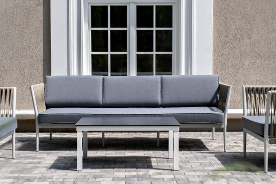 "Касабланка" лаунж-зона плетеная из роупа 5-местная, цвет серый