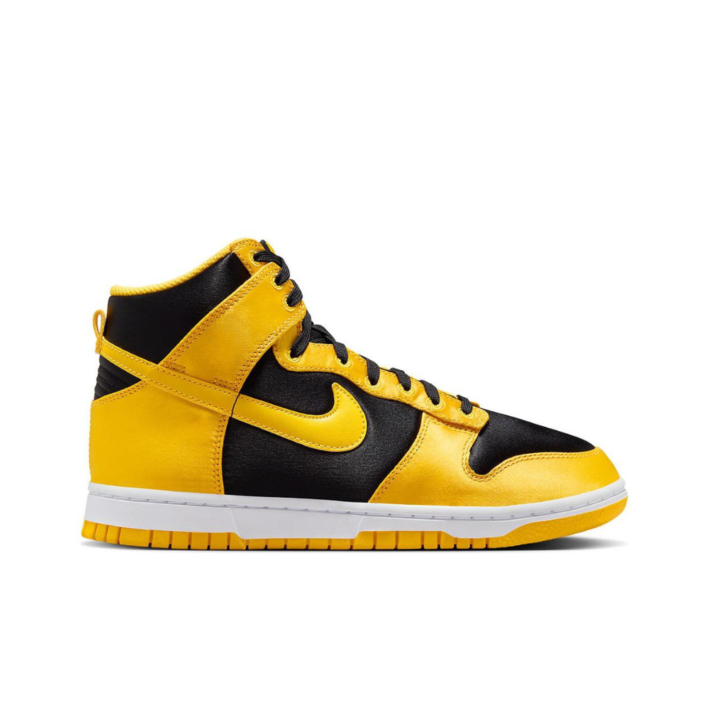 Женские кроссовки Nike Dunk High Goldenrod Satin 'Yellow Black' FN4216-001