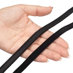 Ворсовая тесьма для корсетных пластин черная, Arta-F