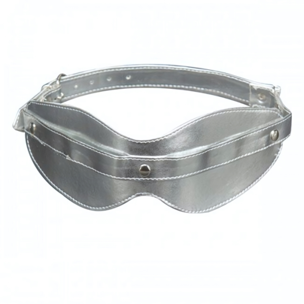 Маска на глаза из искусственной кожи (Цвет: Серебристый)