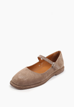 Туфли // Mary Jane Wide // Beige // Suede