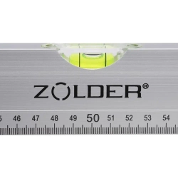 Уровень строительный Zolder алюминиевый с линейкой с 3 глазками 60 см