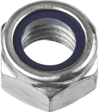 ЗУБР DIN 985, кл. пр. 6, M20, цинк, 5 кг, самостопорящаяся гайка с нейлоновым кольцом (303580-20)