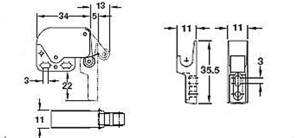 Нажимная защелка для люков Mini Latch ZTO Freight с ответной частью