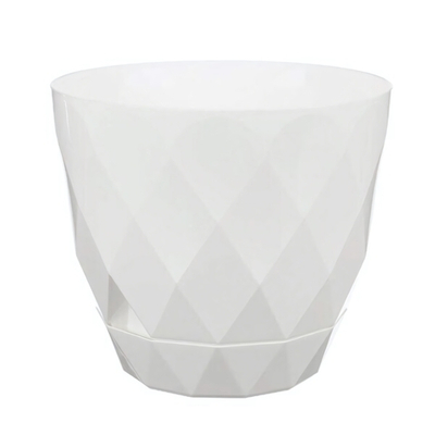 Горшок для цветов Laurel D277 мм, 9,3 л с поддоном (белый)