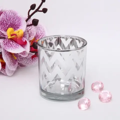 Подсвечник «Зиг-заг» 7*8см цвет серебро