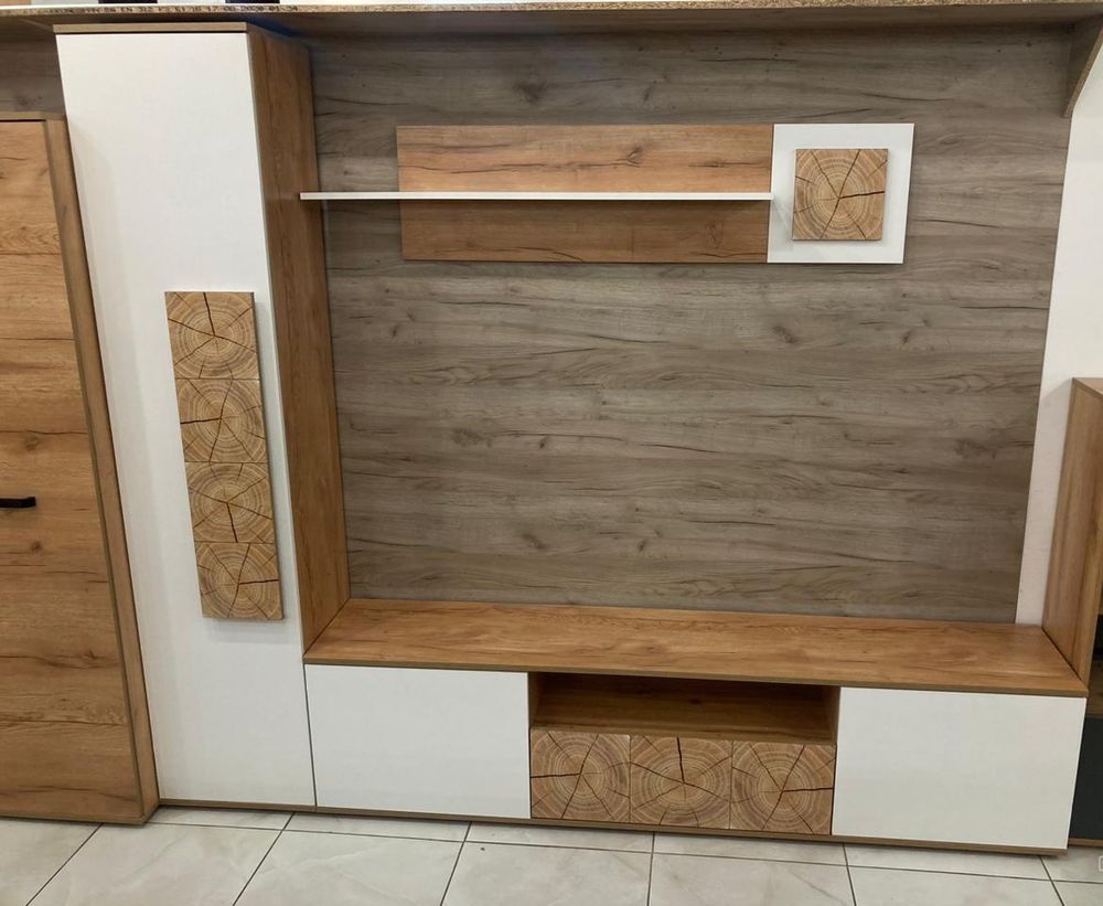 Тумба под ТВ Тиволи ТБ-06 крафт/белый