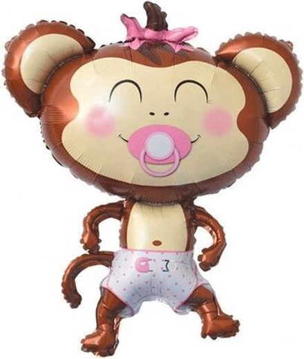 Шар Фигура "Обезьянка с соской девочка"