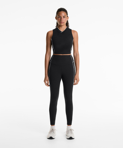 OYSHO Легинсы Comfortlux с высокой талией и окантовкой длиной 65 см до щиколотки, черный