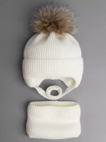 Шапка детская зимняя и снуд вязаные