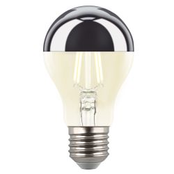 LED-A60-4W-3000K-E27-CL MIRROR-CHROME PLS02WH Лампа светодиодная. Форма A. прозрачная колба с зеркальным отражателем. Серия Sky. Теплый белый свет 3000K. Картон. ТМ Uniel