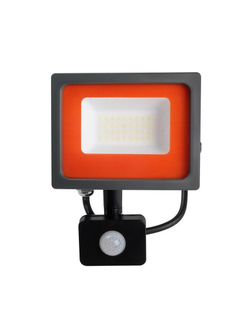 Прожектор светодиодный PFL-SC SENSOR 30Вт 6500К IP54 190-260В ДО закален. матов. стекло датчик движения инфракрасный JazzWay 5001411