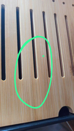 243032Y2 УЦЕНКА Чабань "Средняя с полосками" l=33см, бамбук/пластик натуральный/черный