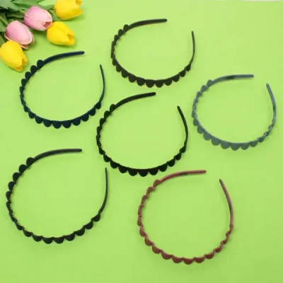 Ободок для волос пластиковый «Province - Sofia», кружки, микс 6 цветов, 1,2 см