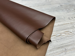 Рулон натуральной кожи из Италии Инферно цв. Коричневый / Inferno Light Brown