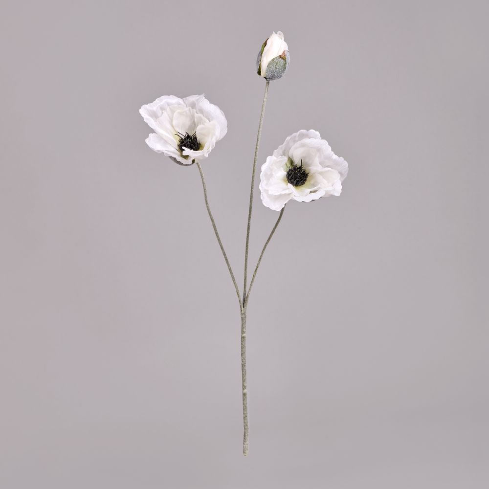 ЦВЕТОК ИСКУССТВЕННЫЙ "МАК" ВЫСОТА=50СМ. (МАЛ=24 ШТ/КОР=96ШТ.)