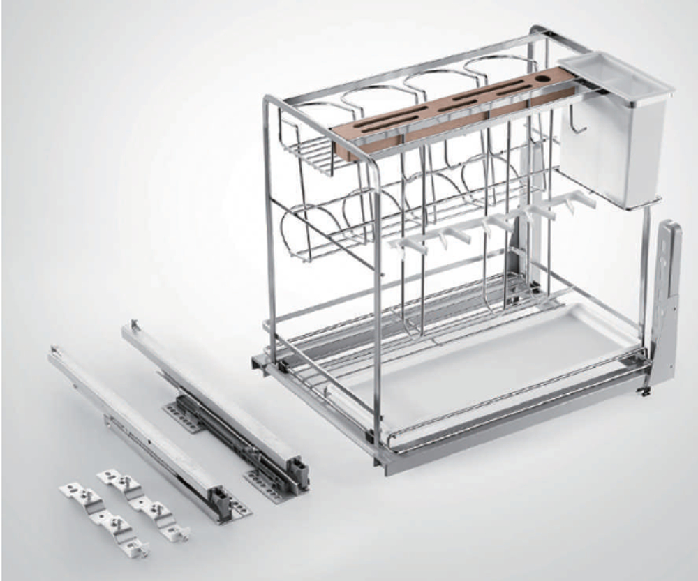 Многофункциональная корзина - DIAMOND STYLE - SS201, 387x465x422 мм