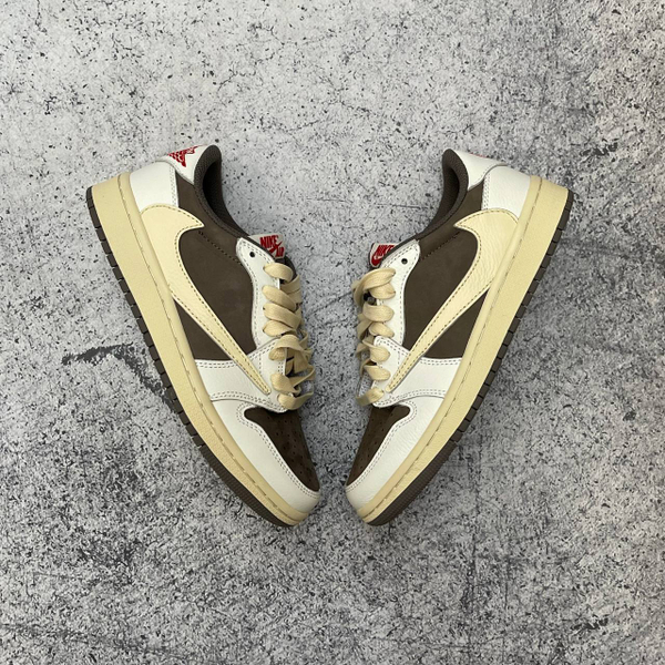 Кроссовки Nike Air Jordan 1 Low X Travis Scott Reverse Mocha LUX