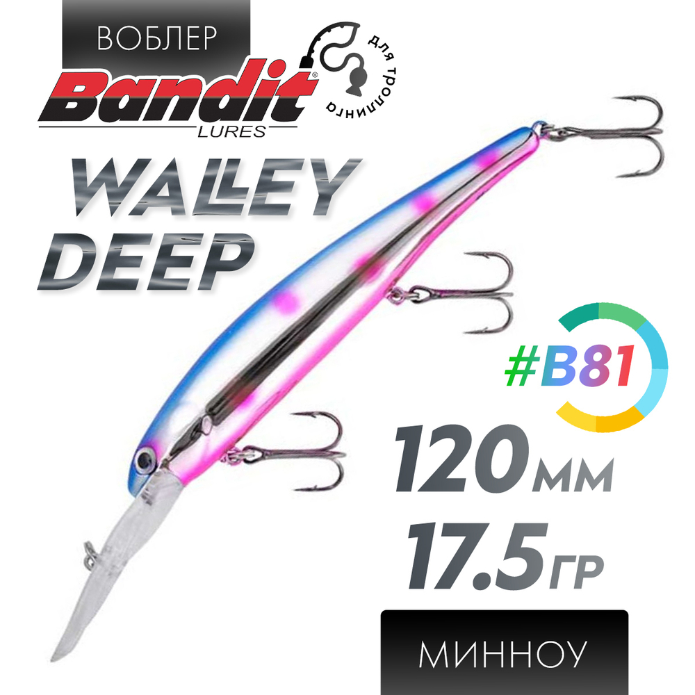 Воблер Bandit Walleye Deep (120мм, 17.5гр)