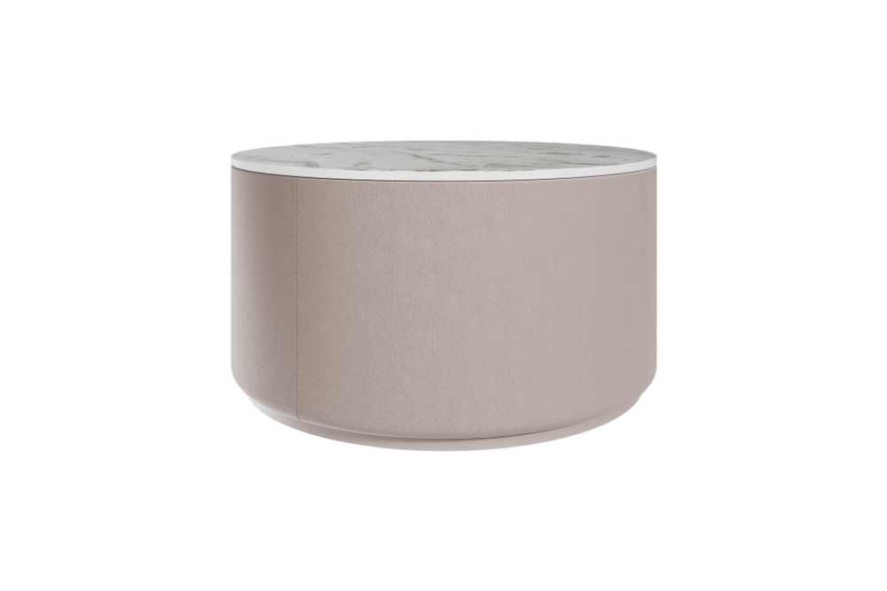 Столик Sun L, D 66 см высота 35 см (камень OV2, бежевый)