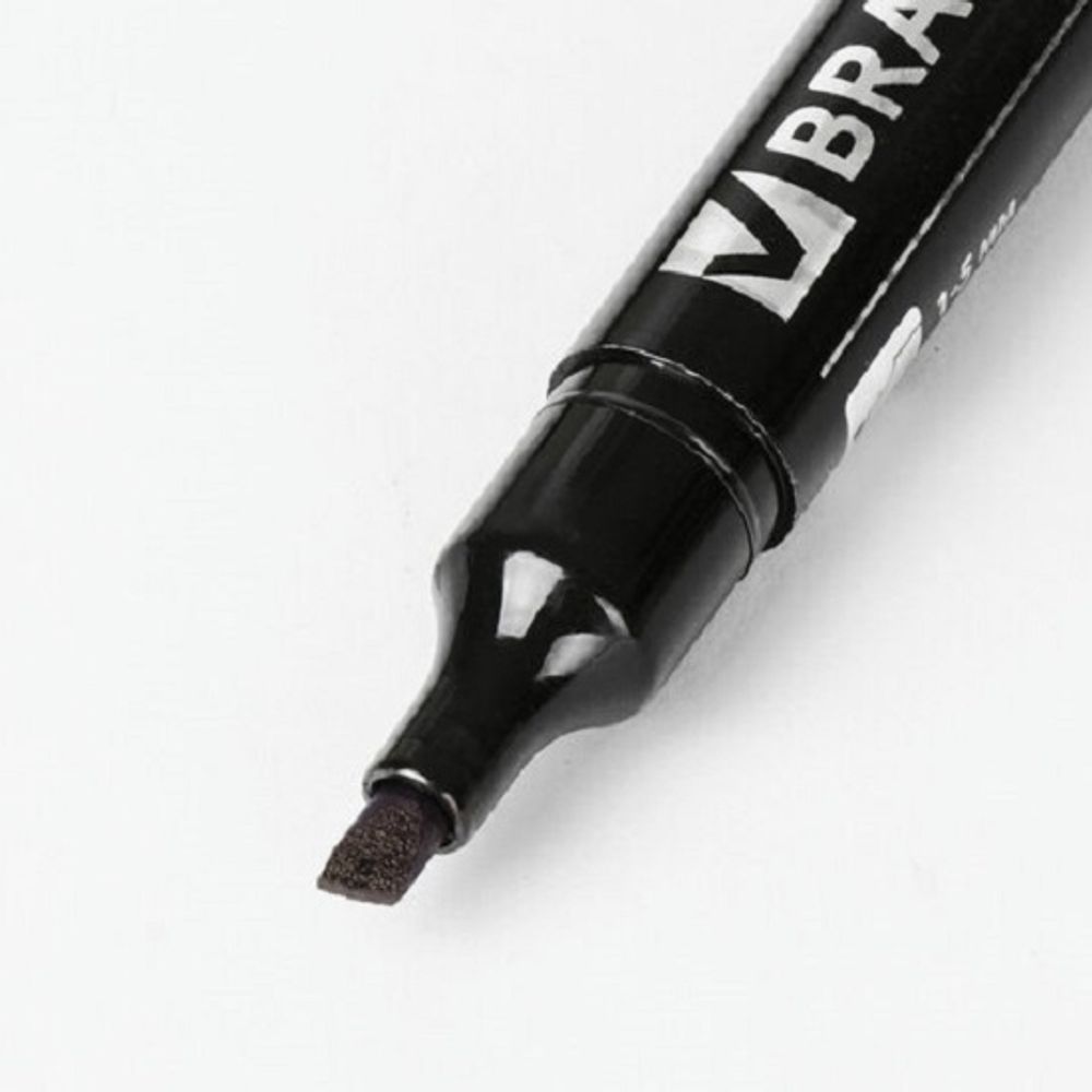 Маркер перманентный скошенный 1-5мм, Brauberg Contract, чёрный