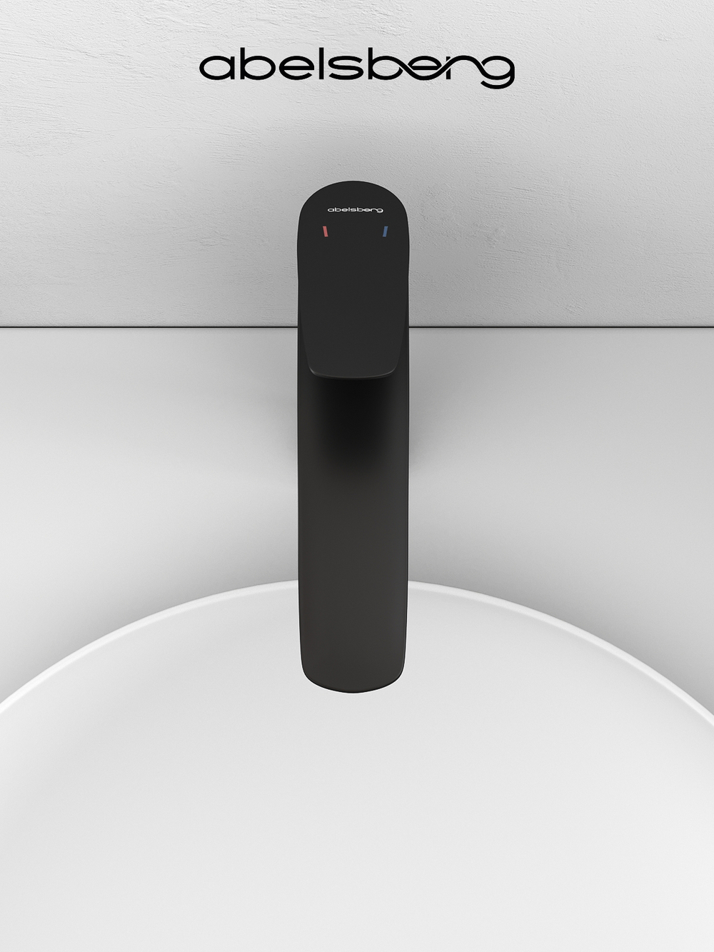 Смеситель для раковины Abelsberg Perfecta INF60102MB высокий, вулканический черный