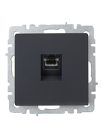 BRITE Розетка компьютерная RJ45 кат.5E РК10-БрГ графит IEK