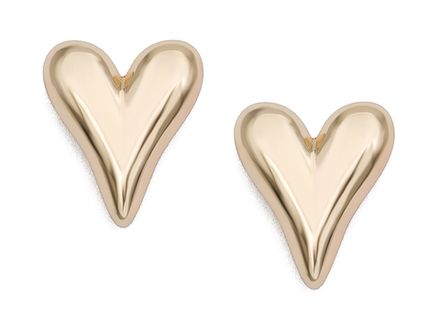 Серьги-гвоздики "Сердце" 14мм