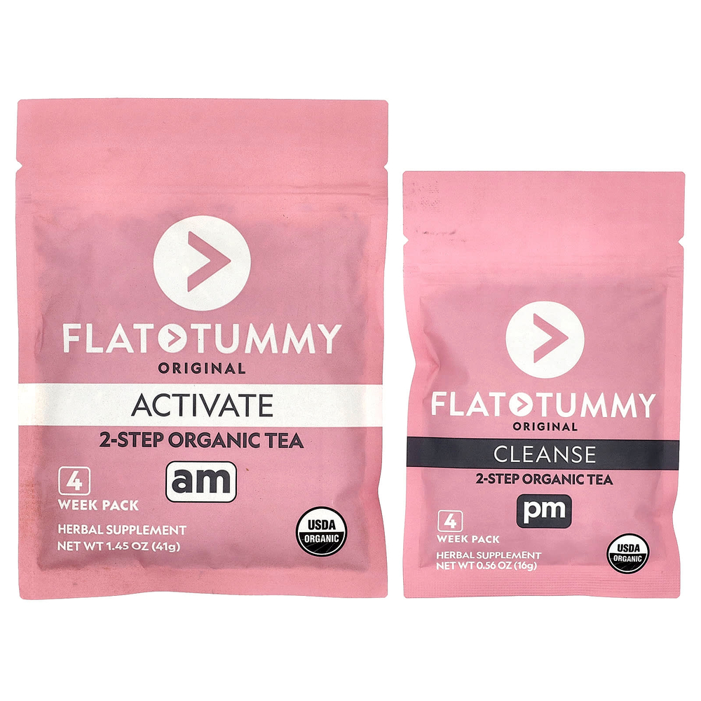 Flat Tummy, Tea, органическое очищение за 4 недели, оригинальный, 57 г (2,01 унции)
