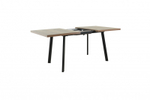 Стол Аврора Осло 140, Дуб гудзон шоколадный, Шамони/Чёрный