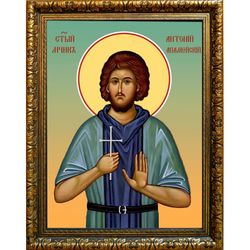 Антоний Апамейский святой мученик. Икона на холсте.