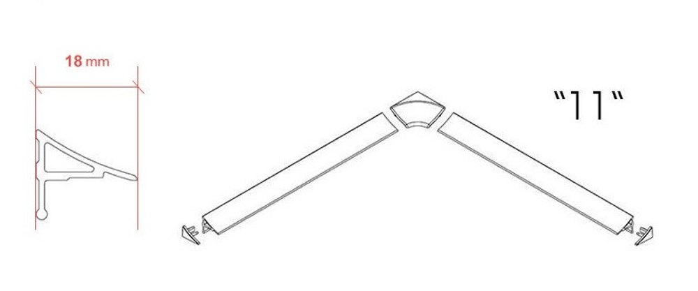 Универсальная декоративная планка Ravak 11/1100 белая (XB461100001)