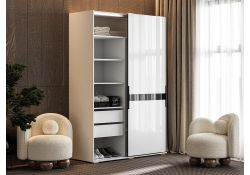 Шкаф-купе Аделисия белый / глянец белый