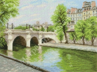 "Набережная Сены"-1761 канва с рисунком